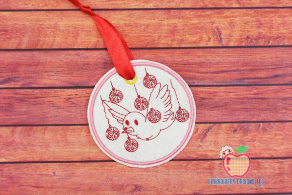Christmas Bird ITH Ornament Review for Boutique Sweatshirts