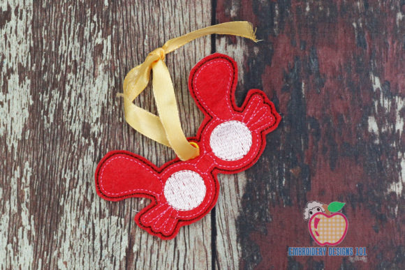 Christmas Glasses Ornament for Embroidery Projects