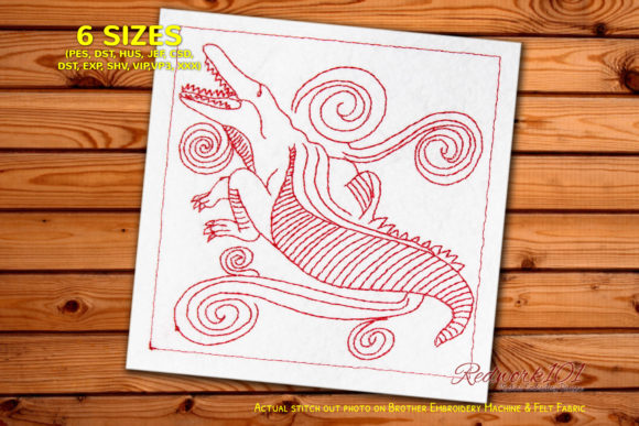 Creepy Crocodile with Opened Mouth Embroidery Review