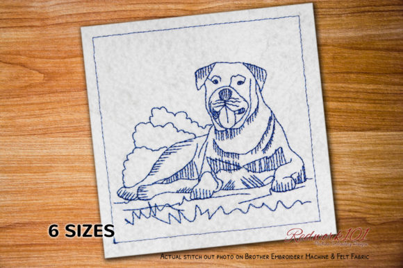 Rottweiler Lineart: A Versatile Embroidery Design for Meaningful Gifts