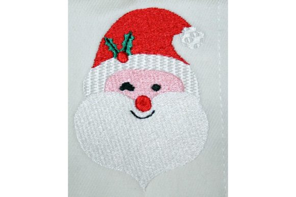 Santas Wink: A Versatile Embroidery Design for Seasonal Creations