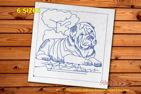 Shar Pei Dog Embroidery Design Review