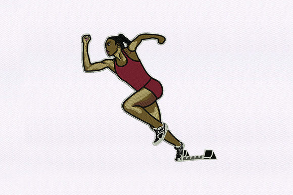 Sprinting Female Embroidery Design Review for Handmade Gifts