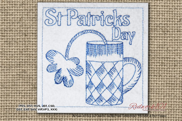 St Patricks Day Celebration with Beer Glass Embroidery Review