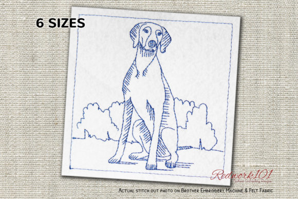 Weimaraner Dog Redwork Review for Personalized Embroidery Gifts