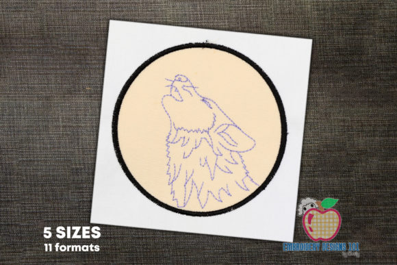 Wolf Face Inside the Night Moon Applique Design Review